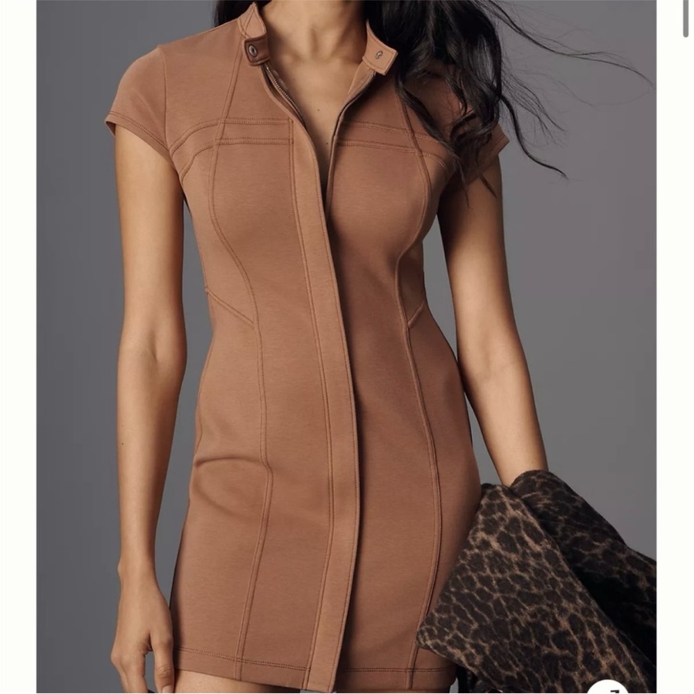 Anthropologie Scuba Moto Dress